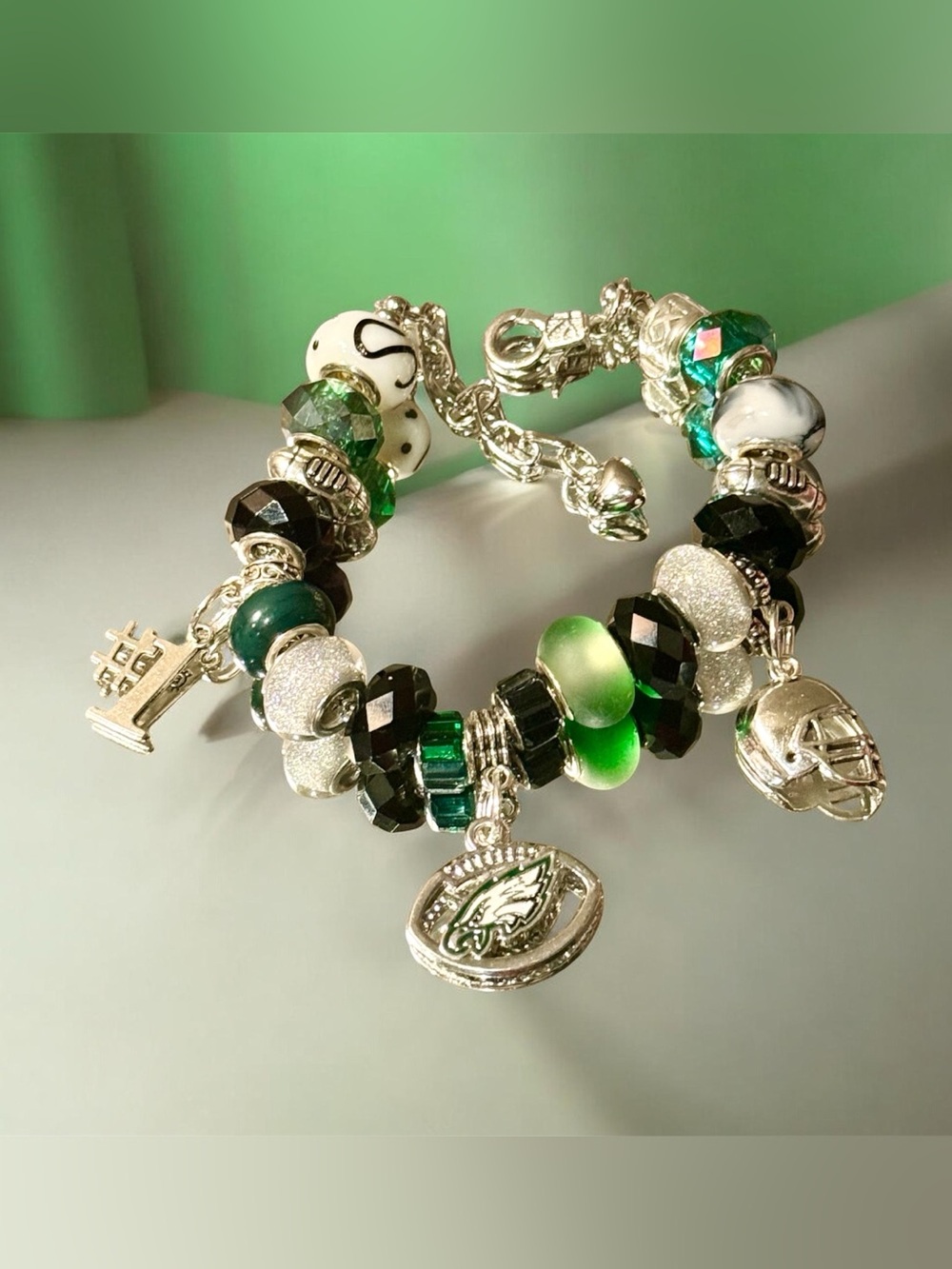 Philadelphia Eagles European Charm Bracelet - NFL